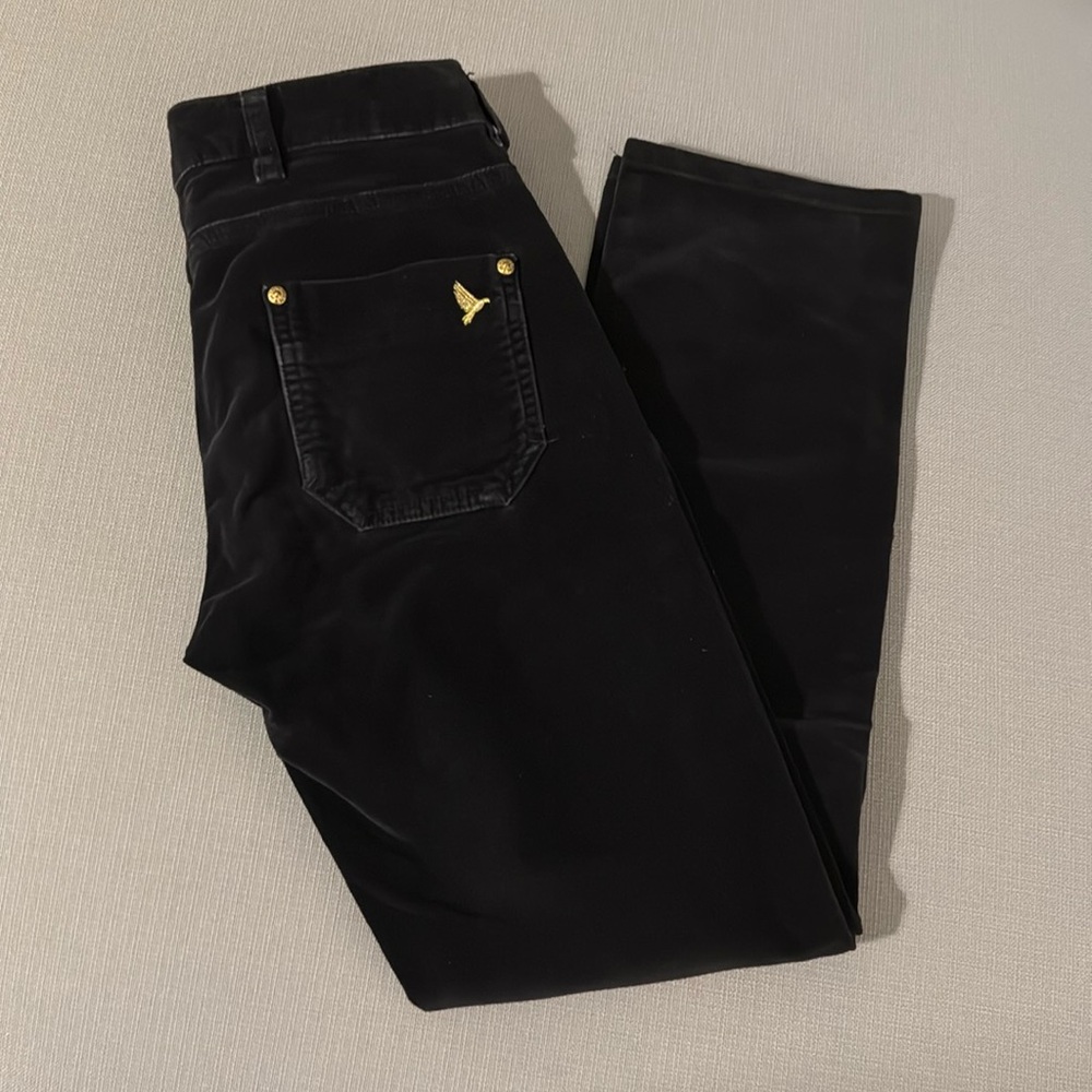 MiH Black Mid Rise Slim Leg 5 Pocket Jean